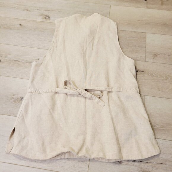 VTG EXPRESS Long Vest Beige Campagnie International Marque Deposee Sz Large - Picture 5 of 5